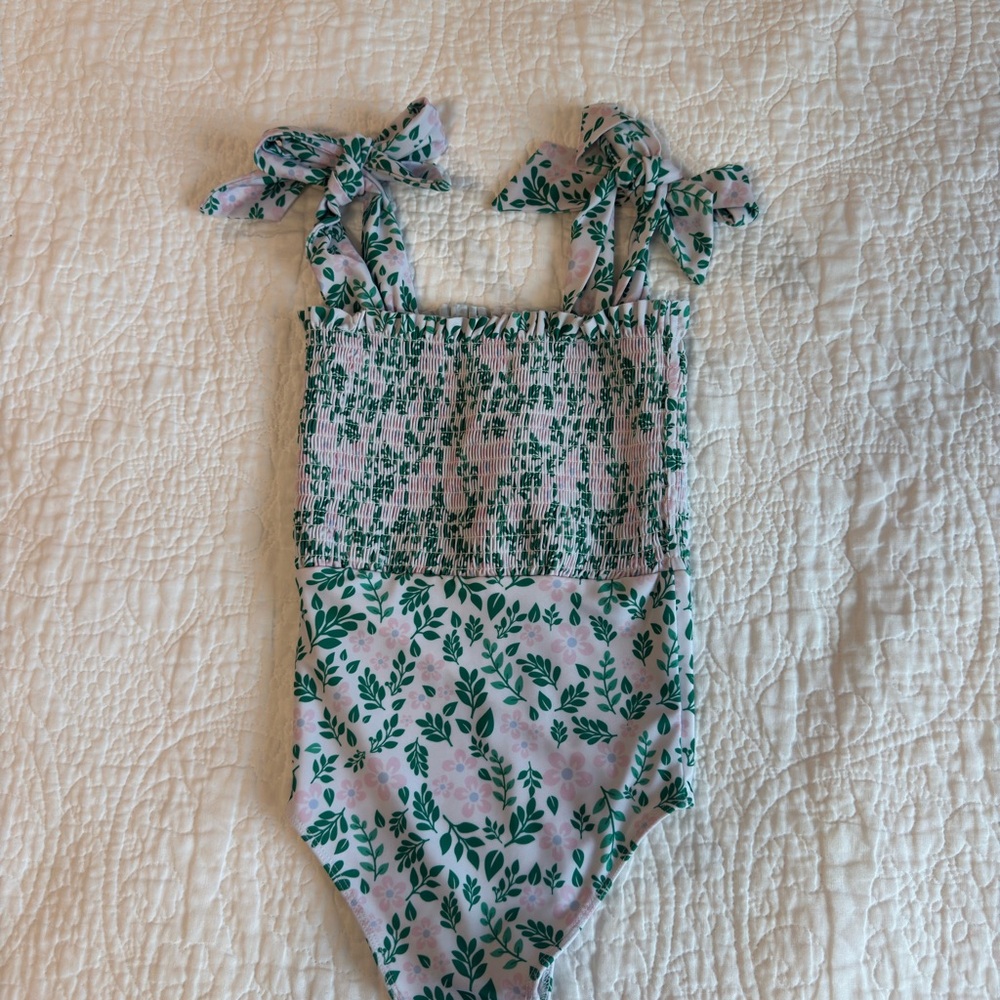 Cecil and Lou x Cameran Eubanks Floral Smocked One-Piece Swimsuit